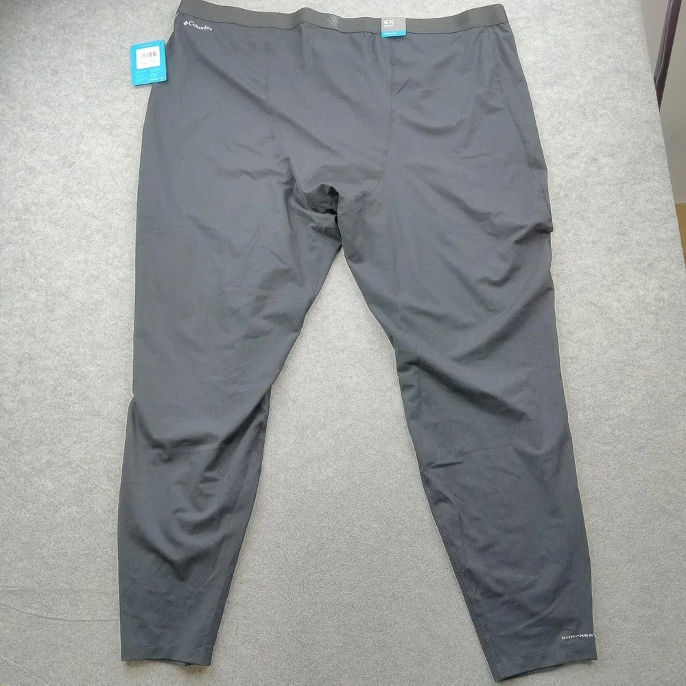 Columbia Underwear Mens 6XL Black Omni-Heat Thermal Stretch Long Johns Tight New